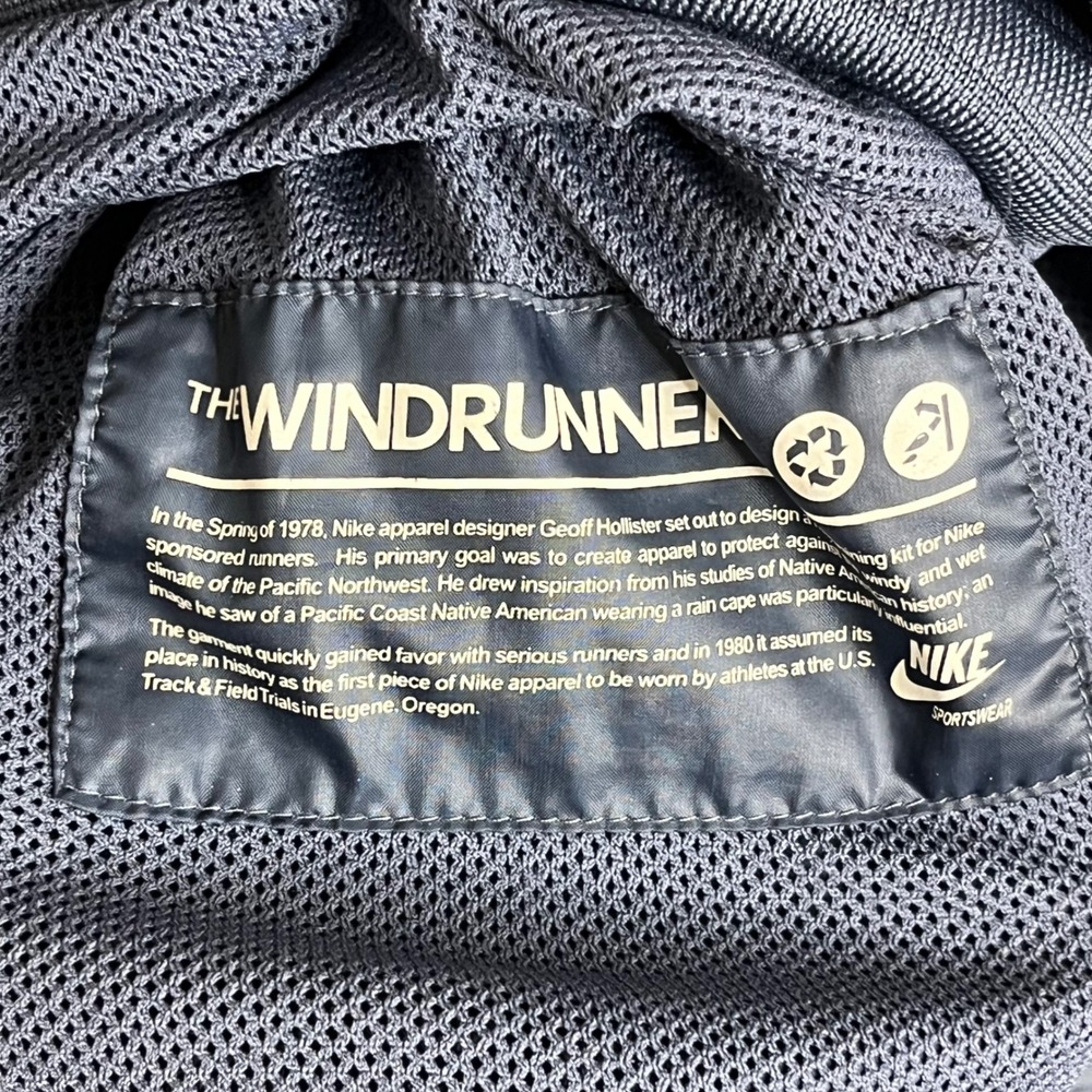 Nike Windrunner Hooded Windbreaker Jacket Blue Size Small - Picture 8 of 10